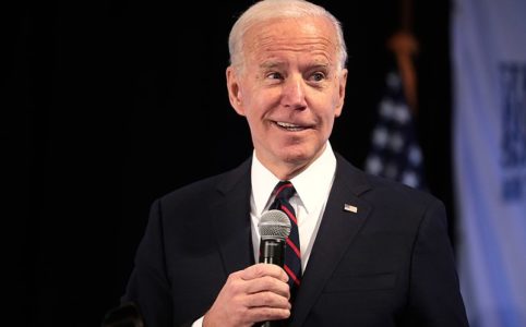 Joe Biden speaking with attendees at the 2020 Iowa State Education Association (ISEA) Legislative Conference at the Sheraton West Des Moines Hotel in West Des Moines, Iowa.